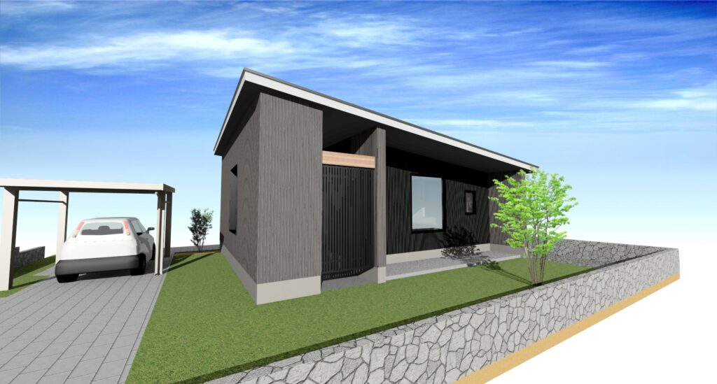 平屋14坪+ヤード付き